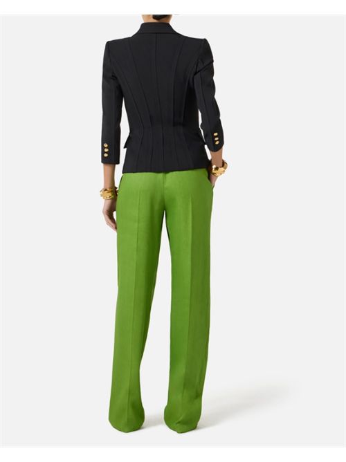 JACKET WITH RAW-CUT PATTERNS ELISABETTA FRANCHI | GI21861E2110 nero